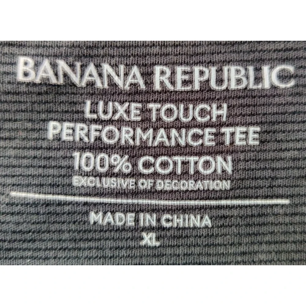 Banana Republic‎ Luxe Touch Performance Tee Men's 100% Cotton Gray Size XL